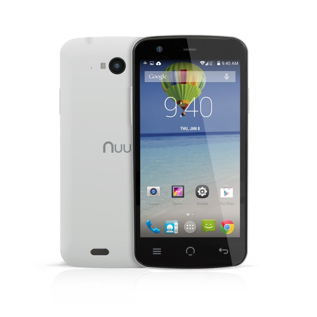 White X3 cell phone by NUU Mobile